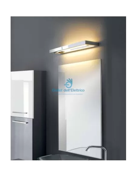 Foco metálico 44322 Aplique Quadro 1x13w 230/240v cromo rayado